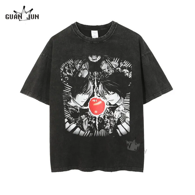 Wholesale Mens Anime Death Note Printed Retro Vintage T