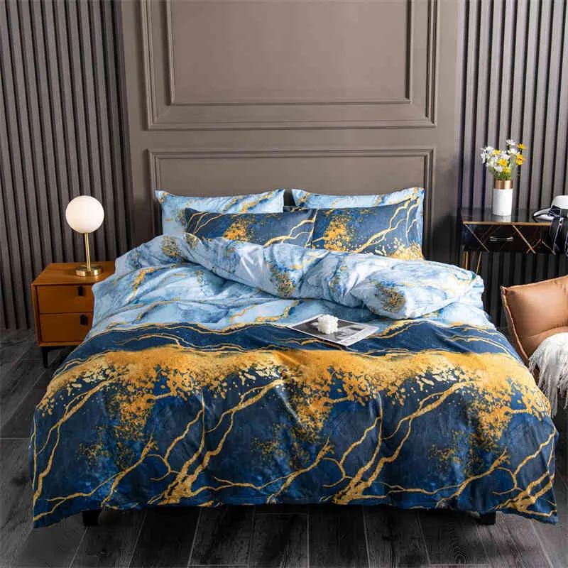 America Style Print Twin Bedding Set King Size Soft Skin Friendly Dålig duvet Cover Queen Comporter Covers and Pudow Pascases