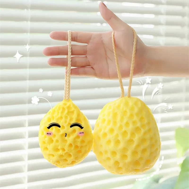 Boule de bain en nid d'abeille épurateur japon Wisp pour gommage du corps éponge bébé bains doux éponge moussante salle de bain douche outils de nettoyage