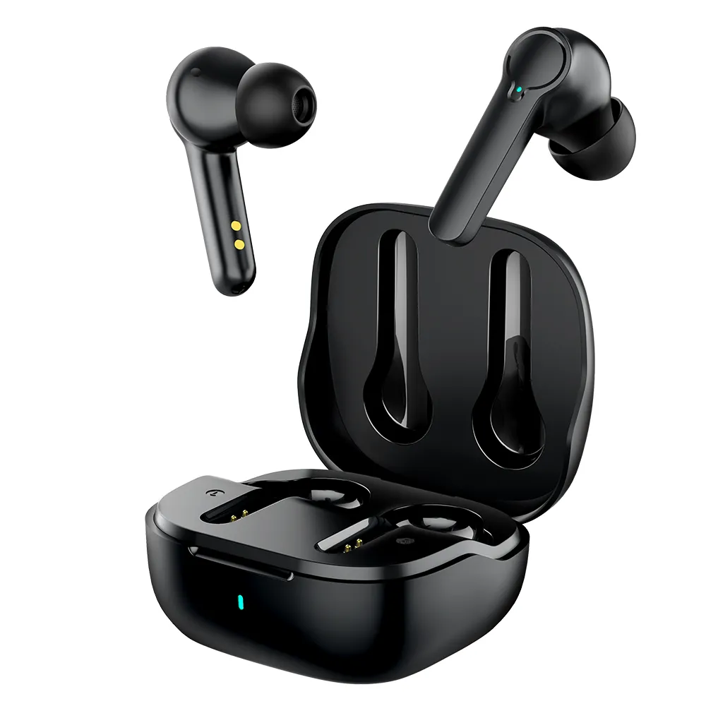 Cuffie Bluetooth Auricolari wireless Auricolari in-ear per Apple Samsung OPPO Telefono cellulare Riduzione del rumore stereo Cuffie per chiamate HD 300 mAh Scatola di ricarica nera