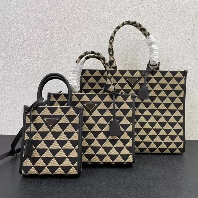 Symbole Designer Sacs HH Fashion Sac bandouli re jacquard Femme Homme Pochette triangle en cuir brod Sacs en toile Sac main en tissu