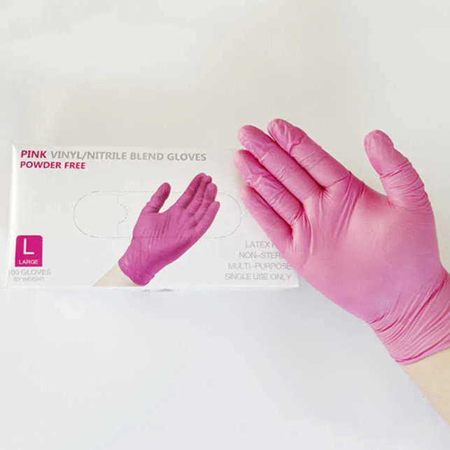 Clean Disposable Gloves Vinyl Nitrile Blend Exam Gloves, Powder