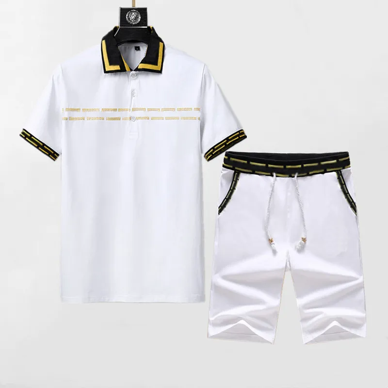 SSレディースシャツスーツトラックスーツサマーポロTシャツショーツ衣料品セットカジュアルストリートウェアトレンドスーツ男性通気性Tシャツ9色