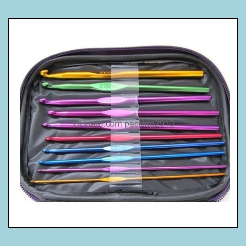 knitting needle aluminum circular needles hand tools ring set tool home sewing crafts 22pcs/lot lxl777