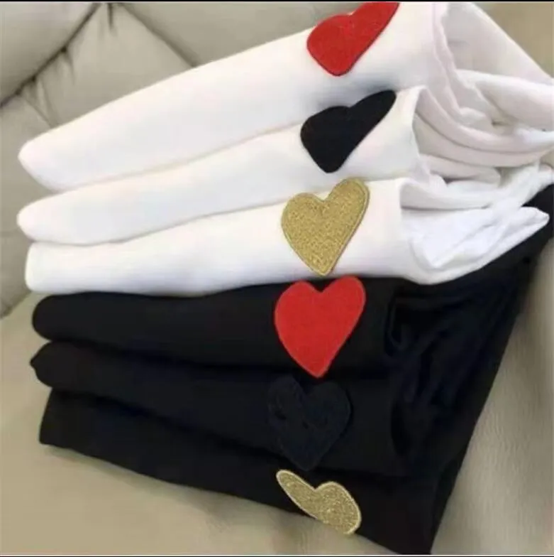 O mais recente design de verão Camiseta Masculina Plus Tees tamanho grande tendência da moda amor bordado 100% algodão solto confortável homens e mulheres mangas curtas S-4XL
