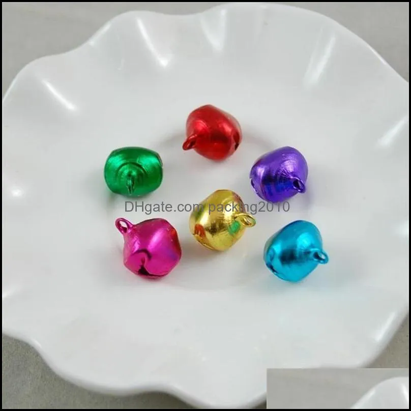Aluminum Color Small Bell Jewelry Charm Accessories Pendant Hand Made Bells Decor Diy Craft Festive Pet Supplies 0 5bn4 jj