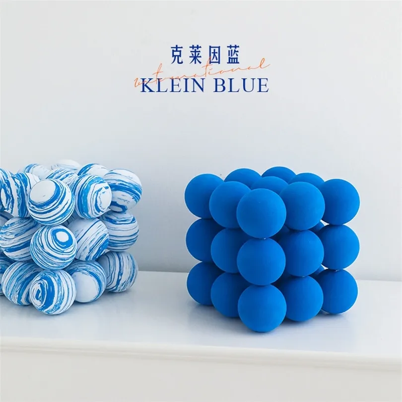 Klein Blue Ball Net Red PO rekwizyty dekoracja geometria domowa kreatywna strzelanie do salonu tło 220426