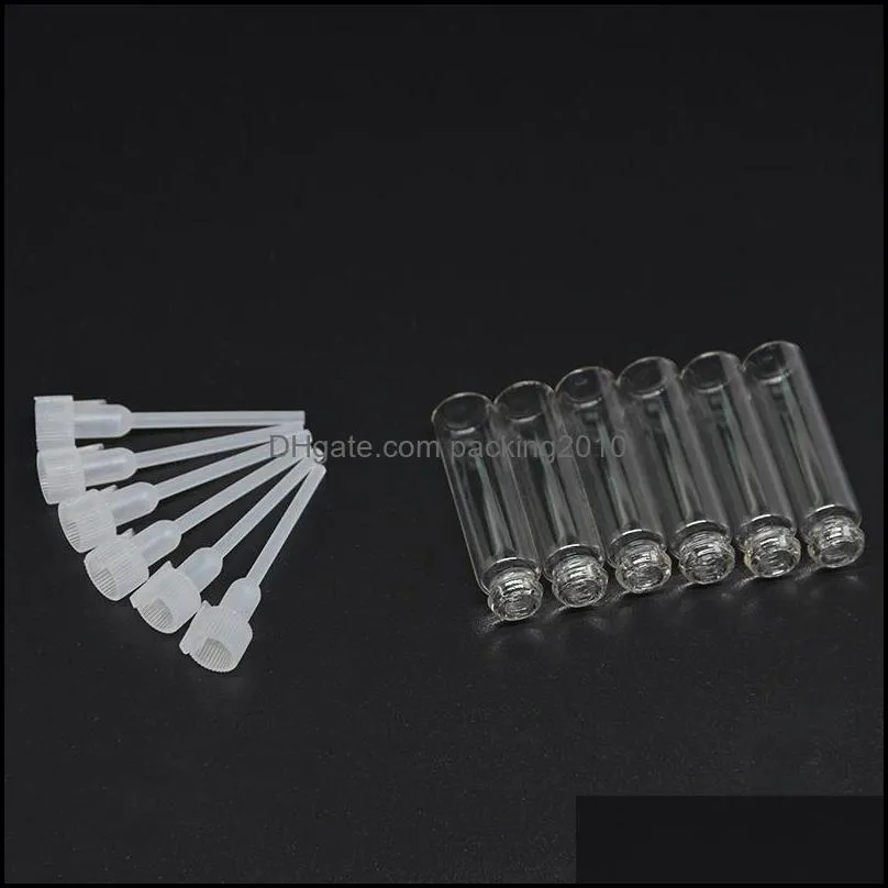 1ML 2ML 3ML Glass Perfume  Oil Vial Clear Mini Tube Travel Gram Size Cosmetic Empty Tester Bottle Transparent For Sample.