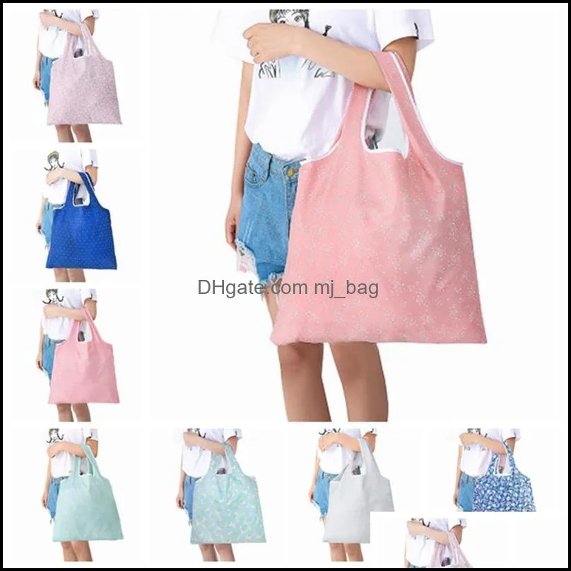 Bolsas de armazenamento Organização em casa Housekee Garden Garden Reutable Reutable Shop Impresso Shoder portátil Bolsas femininas Bolsa dobrável bolsa WLL496