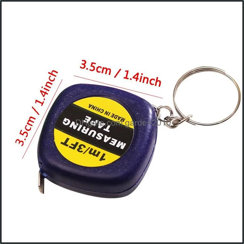 mini 1m tape measure with keychain small steel ruler portable pulling rulers retractable tape measures flexible gauging tools vt0321