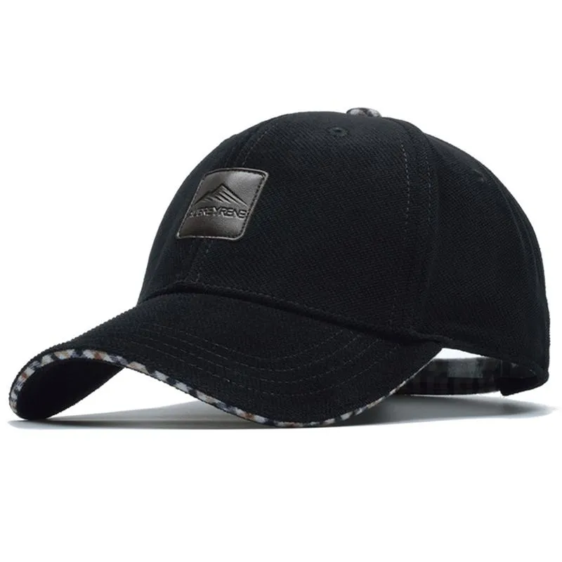 Ball Caps Men Baseball Cap w średnim wieku i starszy gruby ciepły kapelusz na zewnątrz zimna ochrona Tata Hats Hip Hop Trucker Hatsball