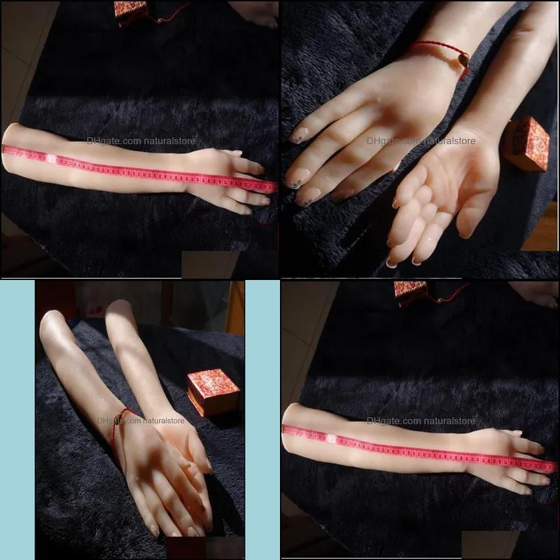 High quality 56cm real sexy doll hand mannequin body Manicure props jewelry model art long hand Halloween Woman finger 1pc C737