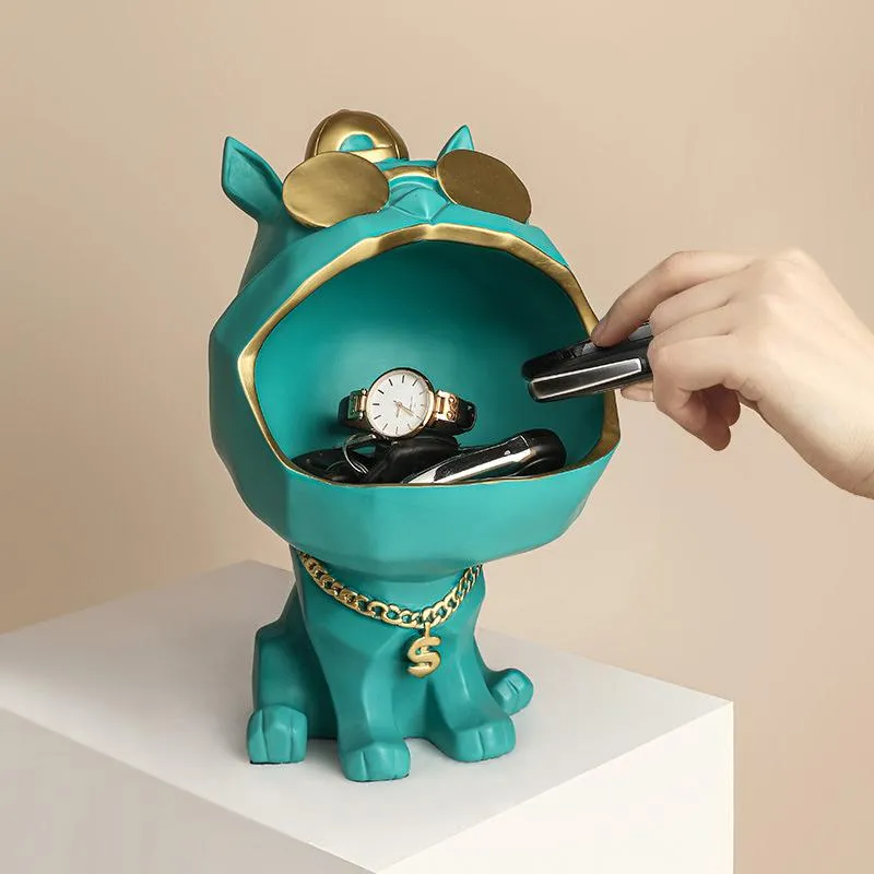 Dekorative Objekte Figuren Nordic Light Luxus Kreative Big Mouth Dog Schlüssel zum Sammeln Xuanguan Couchtisch Dekoration Hochzeit Joe Moved