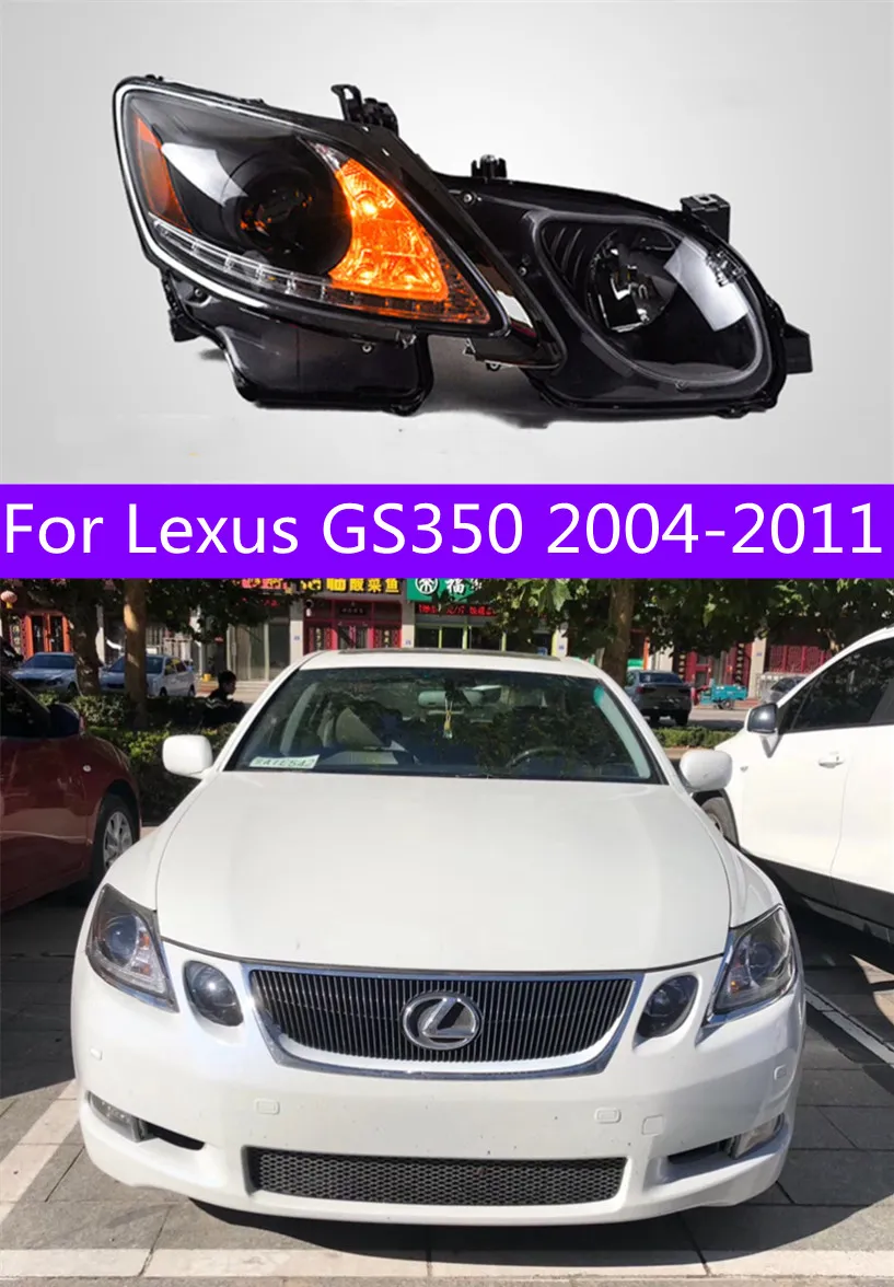 LED Koplamp voor Lexus GS350 2004-2011 Koplampen GS300 LED Dynamische Richtingaanwijzer Front Light Grootlicht Angel Eye