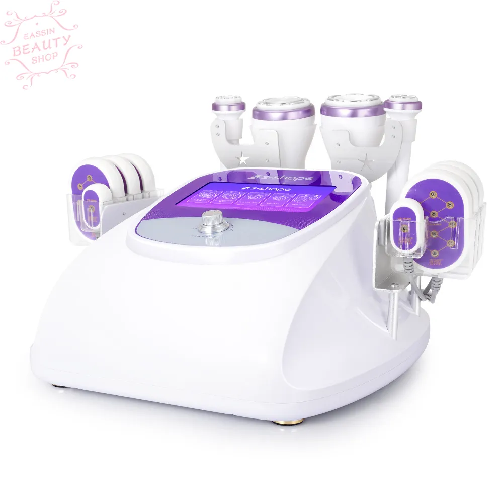 6 In 1 Ultrasonic Cavitation 30K 2.5 Vacuum RF Slimming Fat Loss EL Face Lift LED Laser Machine