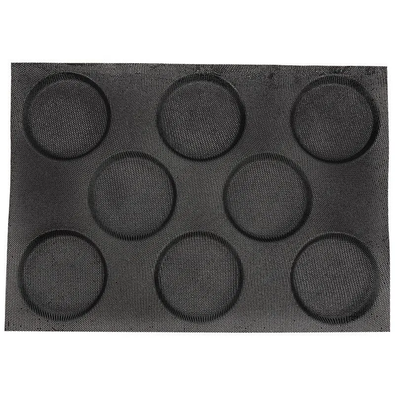 Moules de cuisson en Silicone pour Hamburger et pain, moules de boulangerie perforés, feuilles antiadhésives adaptées à la taille de la demi-casserole