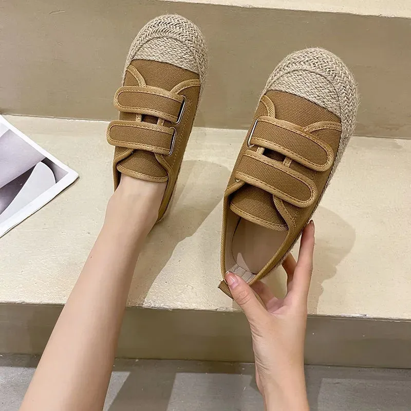 Holiday Fisherman Shoes Women Fashion Weave Linnen Platform Canvas schoenen Casual Espadrilles Sneakers Harajuku platte loafers 0613