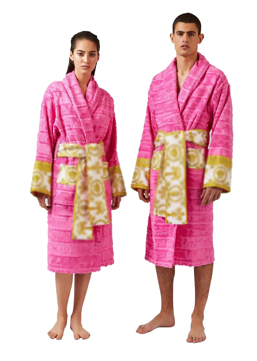 Peignoir classique de luxe en coton pour hommes et femmes, vêtements de nuit de marque, kimono, robes de bain chaudes, vêtements de maison, unisexes, peignoirs 177A