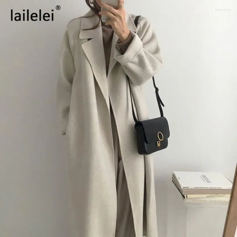 Women's Wool & Blends South Korea French Loose Languid Is Lazy Robe Type Restoring Ancient Ways With Cloth Coat Color Bery22