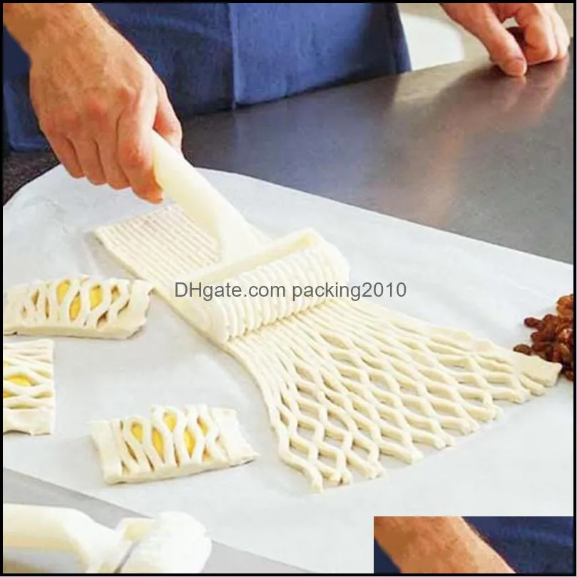 baking & pastry tools plastic rolling broaches pie pizza knife embossing dough process home kitchen
