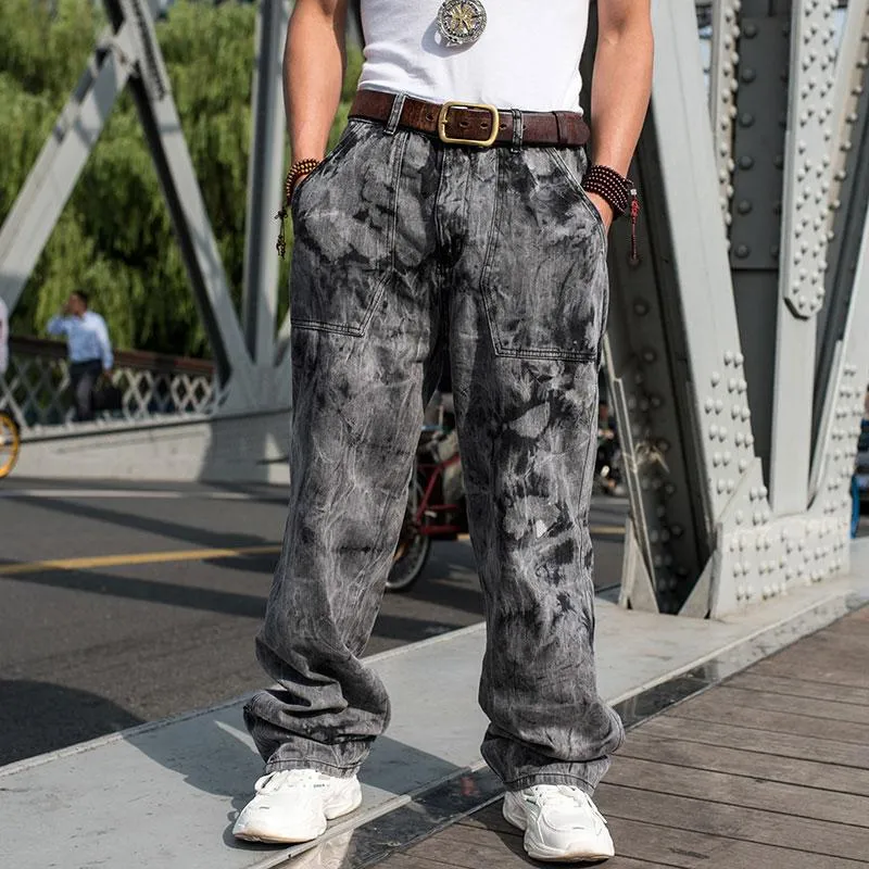 Pantalones tie dye vaqueros clearance