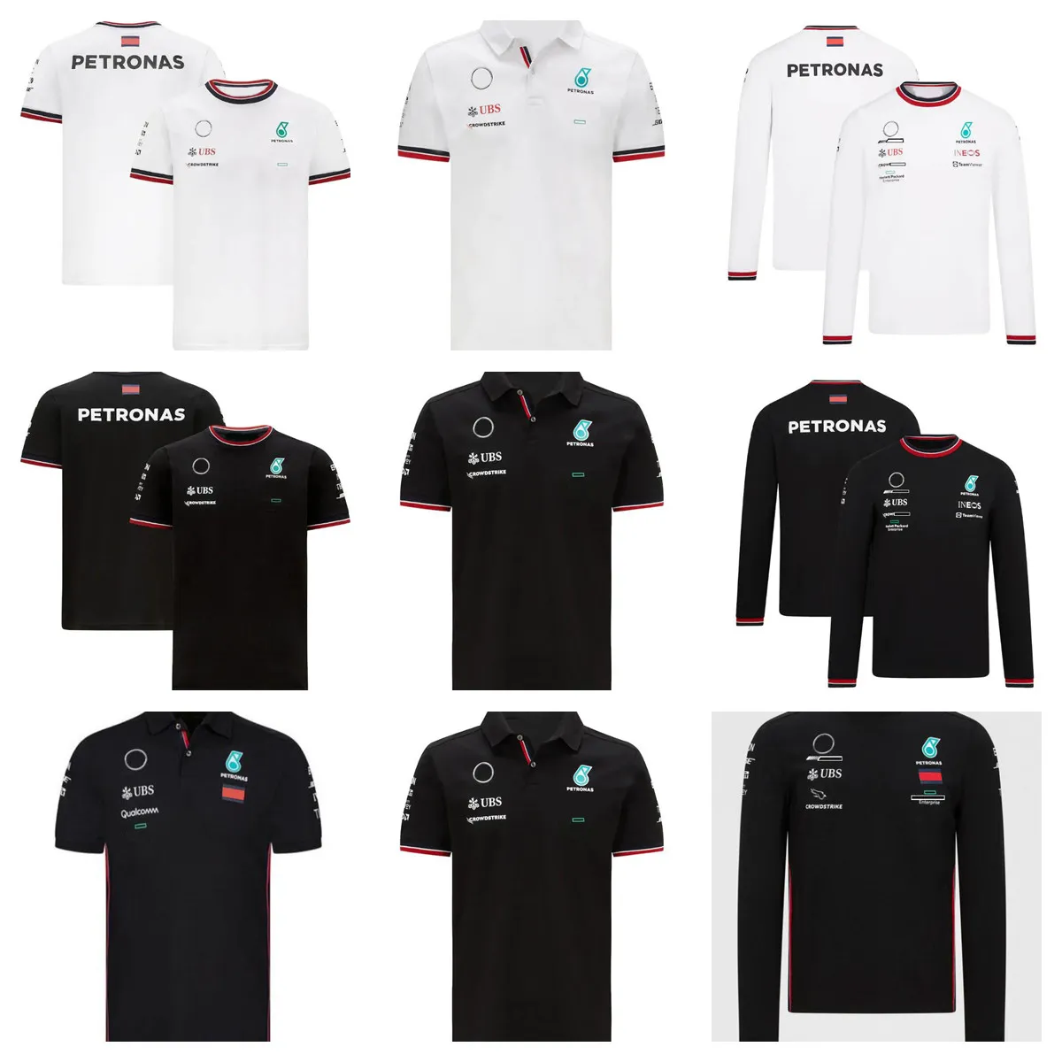 2023 Neues Sommer-F1-Formel-Kurzarmshirt-Polo-Schnelltrocknendes Top-Langarmshirt mit dem gleichen Custom