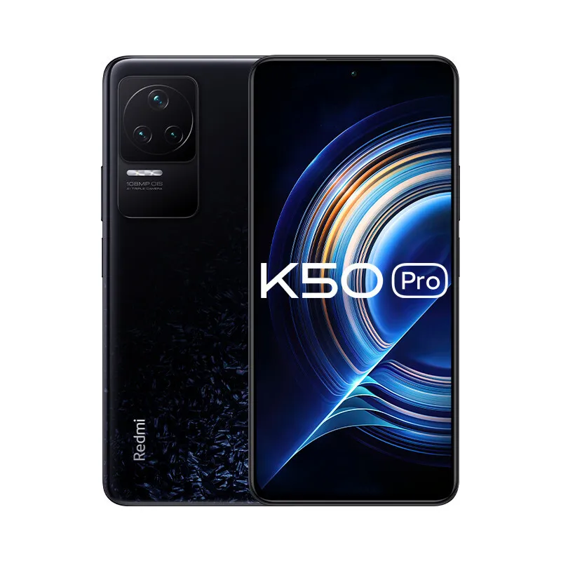 オリジナルのXiaomi Redmi K50 Pro 5G携帯電話8GB RAM 128GB 256GB ROM MTK Dimenity 9000 Android 6.67 "120Hz 2K AMOLED SCREEN 108MP FACE IDフィンガープリントスマート携帯電話