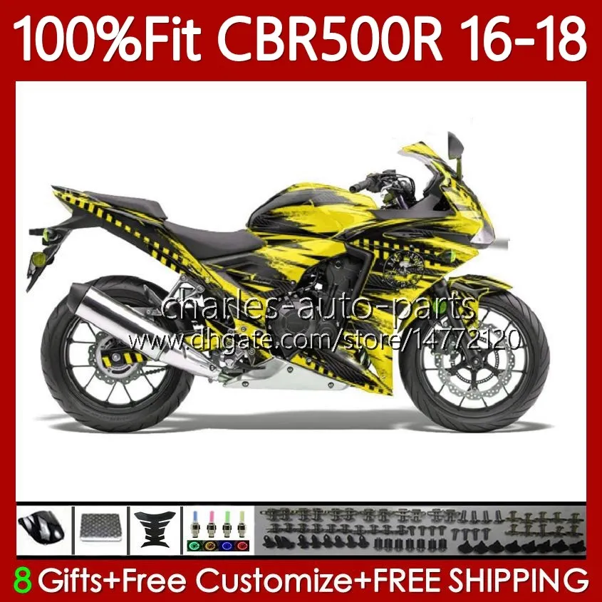 Einspritzkarosserie für HONDA Black Gold CBR500CC CBR 500 CC 500R Black Gold 2016-2018 111No.151 CBR500 R RR 500CC Karosserie CBR500R 16 17 18 CBR500RR 2016 2017 2018 OEM-Verkleidung