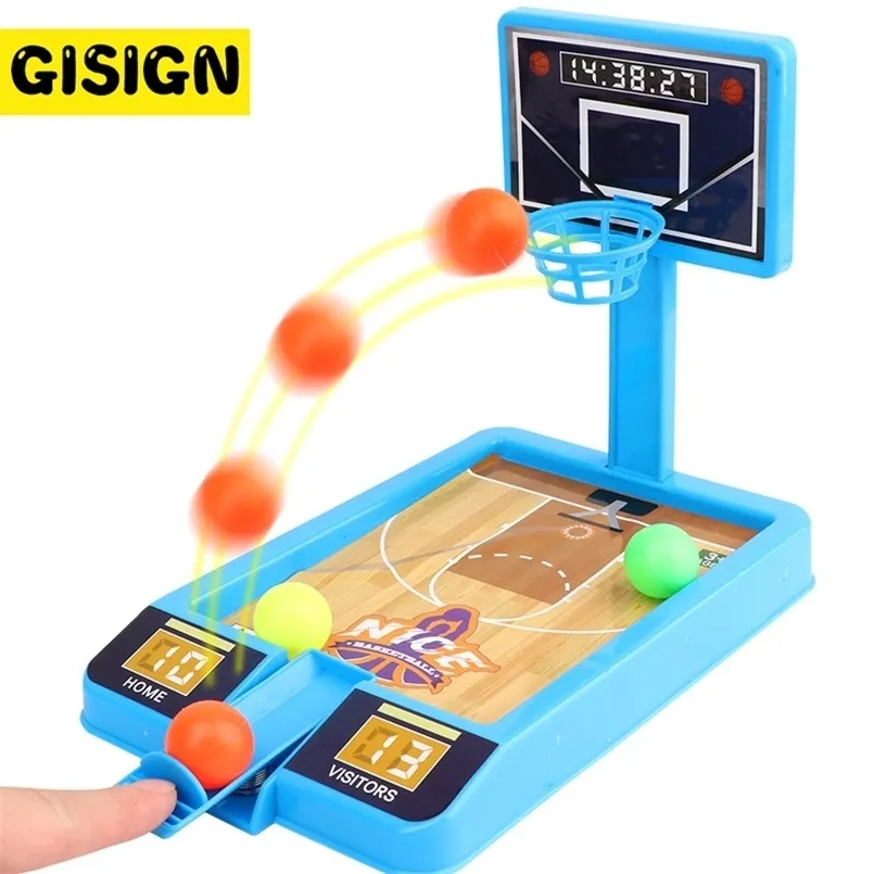 Basket-ball intérieur tir jeux de sport jeux ensembles Hoop 3Ball interactif enfants jeu de société balle de bureau jouet pour enfants 220621