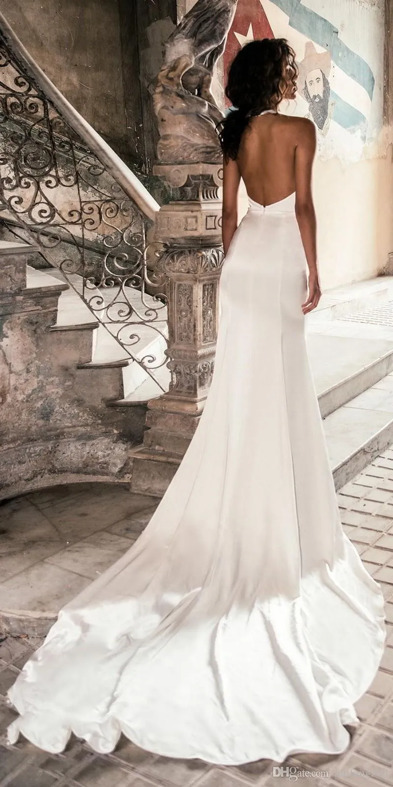 chinese dress ladies Grecian Lace Chiffon Asymmetric Wedding Dress