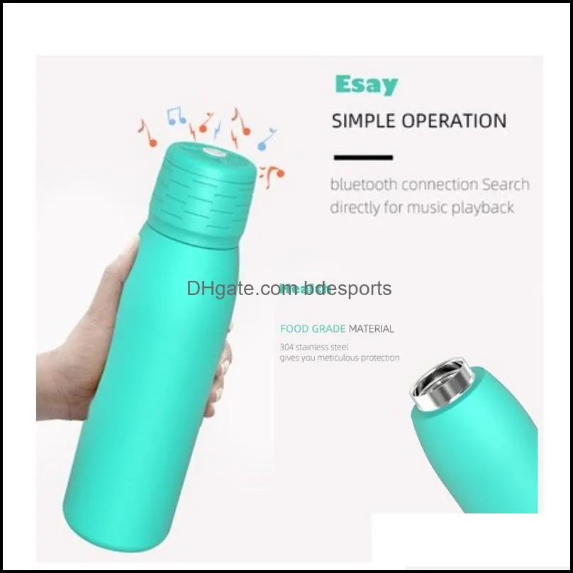 500ML Bluetooth Tumbler cola bottle Speaker Double Wall Insulated mug cup 4 COLORS music cups LJJK2507 34 K2