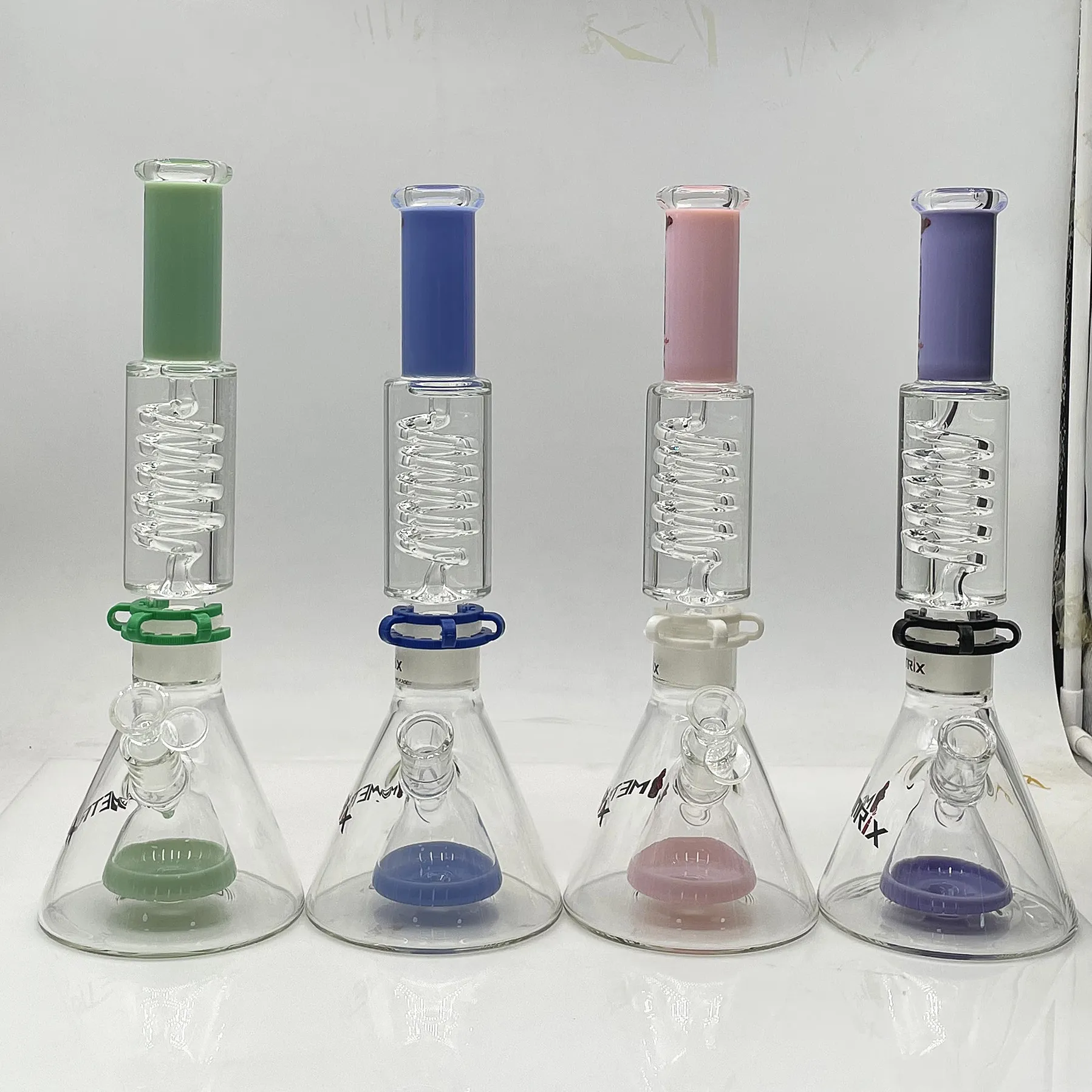 Wholesale Premium Glycerin Hookah Glass Bong With 18.8mm Bowl, Color