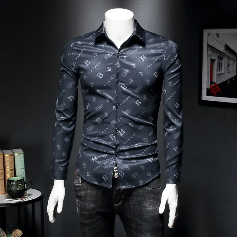 2023 Qualità di lusso Moda Uomo Camicie Camicia abbottonata Designer casual Stampa scozzese Manica lunga Top Abbigliamento uomo Cardigan Taglia Asia 200 libbre disponibili S-5XL