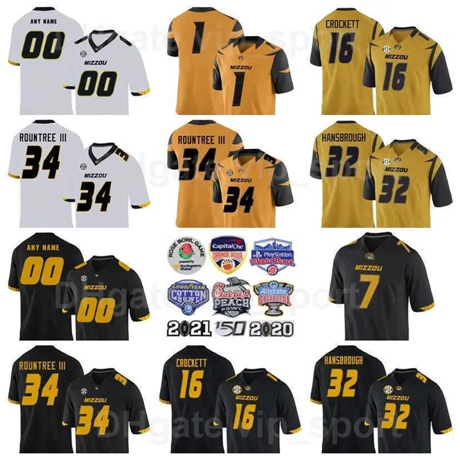 Chen37 NCAA College Football 34 Larry Rountree III Jersey Missouri Tigers 16 Damarea Crockett 2 Ldamian Washington 32 Russell Hansbrough 7 Maty