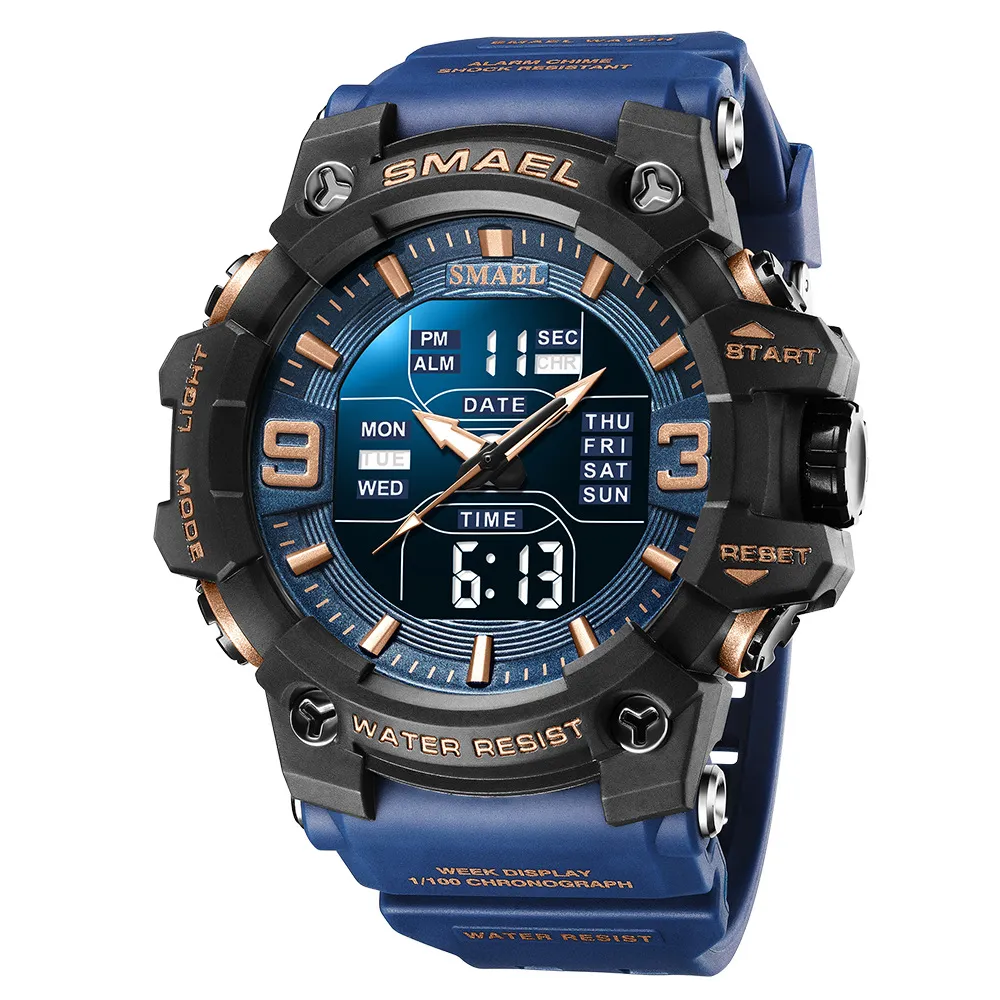 SMAEL 2022 transfrontalier nouvelle montre de sport étanche hommes multi-fonctionnel lumineux cool montre électronique cadeau A1