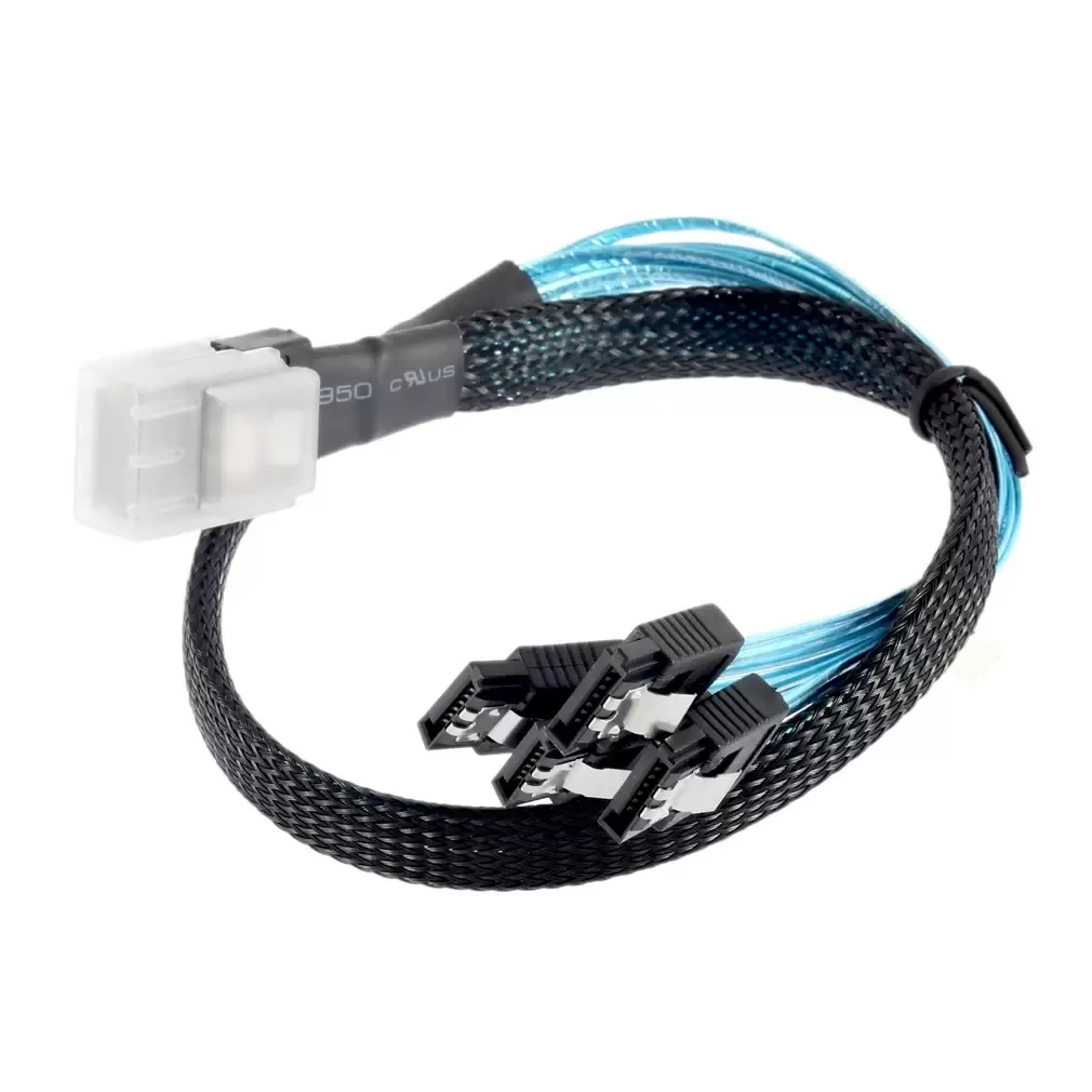 7-контактный адаптер Splitter кабель 2 шт. Mini SAS 4i SFF-8087 36P 36-контактный мужчина до 4 SATA