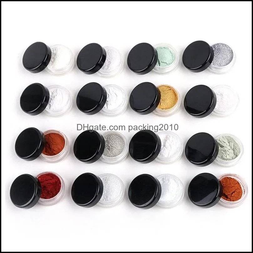 Lip Balm Containers 3G/3ML Clear Round Cosmetic Pot Jars with Black Clear White Screw Cap Lids And Small Tiny 3g Bottle