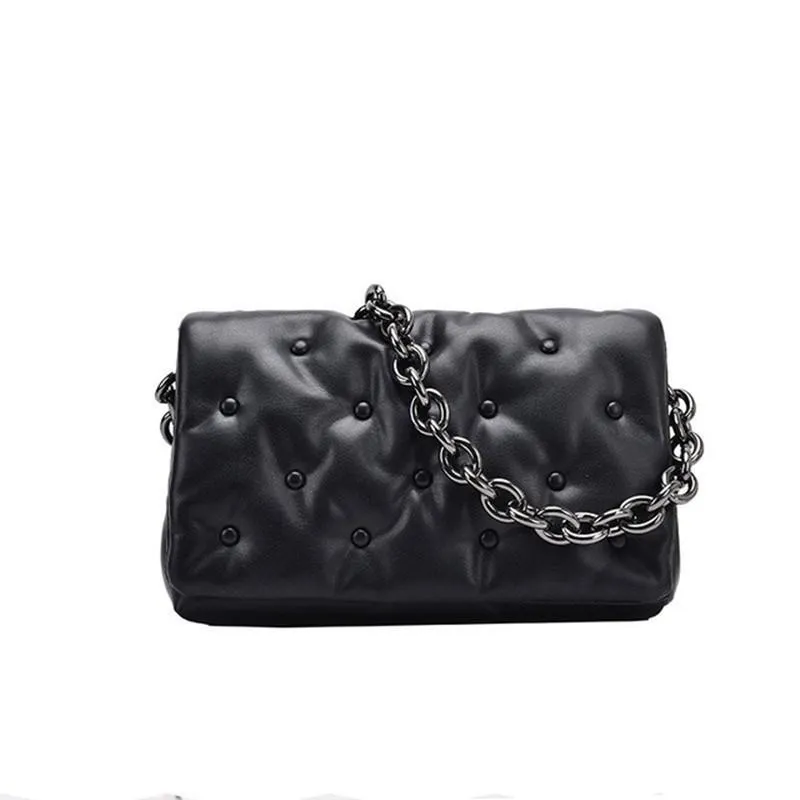 Abendtaschen Mode Metallkette Flap Clutch Handtaschen für Frauen Große Kapazität Umhängetasche Unterarm Geldbörse Totes