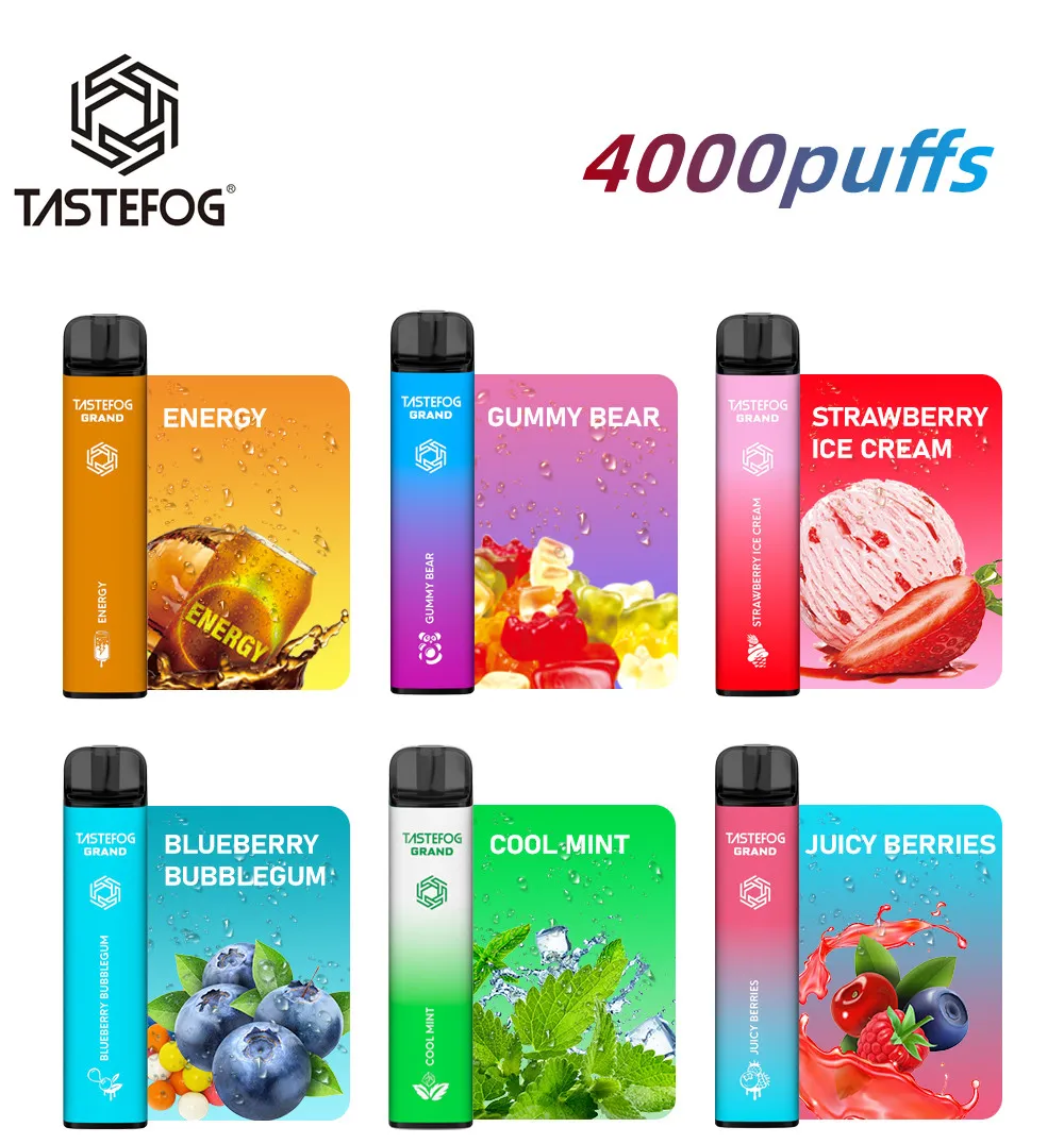 QK Tastefog 2022 Nuovo arrivo Vape sigaretta elettronica usa e getta Pod ricaricabile 4000 sbuffi più batteria all'ingrosso della fabbrica