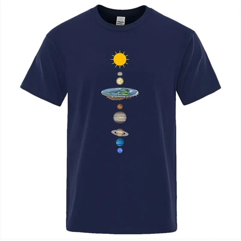 Cosmique système solaire planètes imprimer homme T-shirt surdimensionné vêtements amples manches régulières t-shirts mode masculine t-shirt décontracté chemise 220621