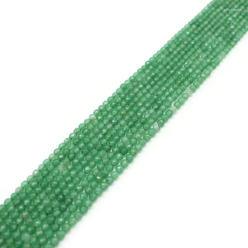 Other Natural Faceted Green Aventurine Stone Beads Jades Loose For Jewelry Making DIY Ear Studs Bracelet Pick Size 6mmOther Edwi22