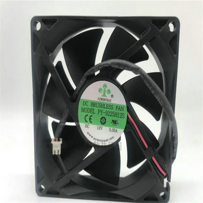 Toptan Fan: POWERYEAR PY-9225H12S 12 V 0.35A 9 cm 9025 2-Wire Soğutma Fanı