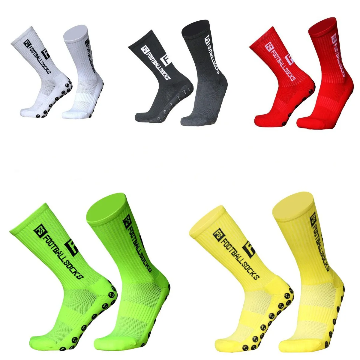 Sportsocken, rutschfest, atmungsaktiv, für den Sommer, zum Laufen, Baumwolle, Gummi, lange Fußballsocken, hochwertig, für Herren und Damen, 10 Farben