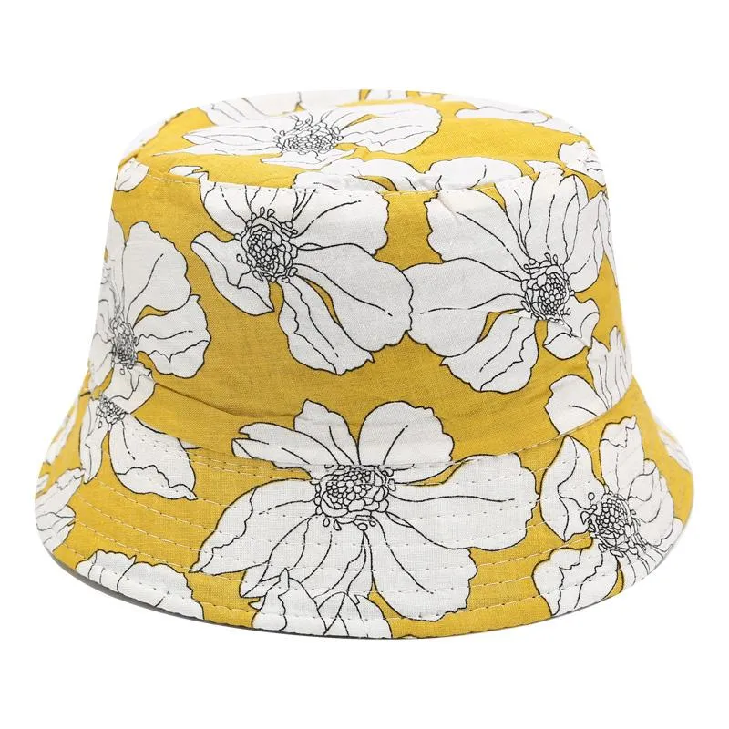 Bérets réversible seau chapeau unisexe mode Bob casquette Hip Hop Gorro hommes été plage soleil banane pêcheur Double face WearBerets