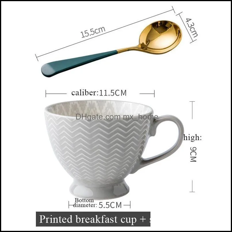 mugs creative breakfast cup oatmeal large size ceramic capacity milk coffee couple mug bowl