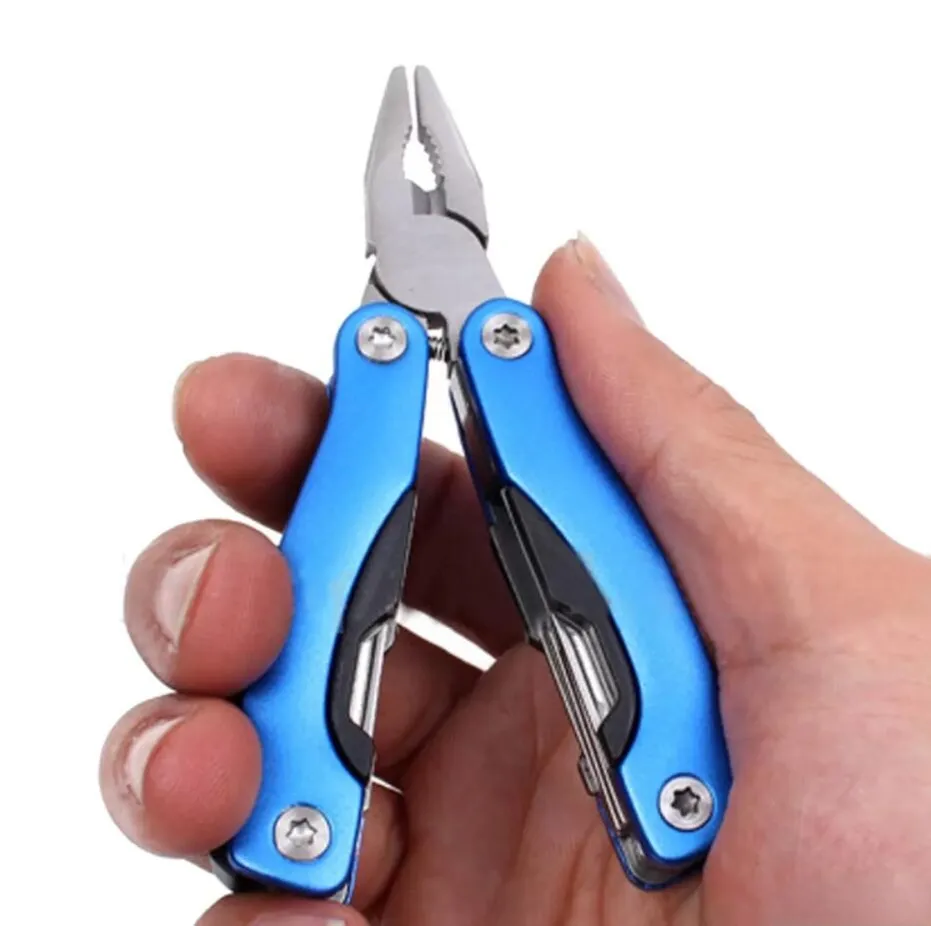 Açık Multitool Pense Tırtıklı Bıçak Çene El Aletleri + Tornavida + Pense + Bıçak Multitool Bıçak Seti Survival Dişli 25 adet Pro232