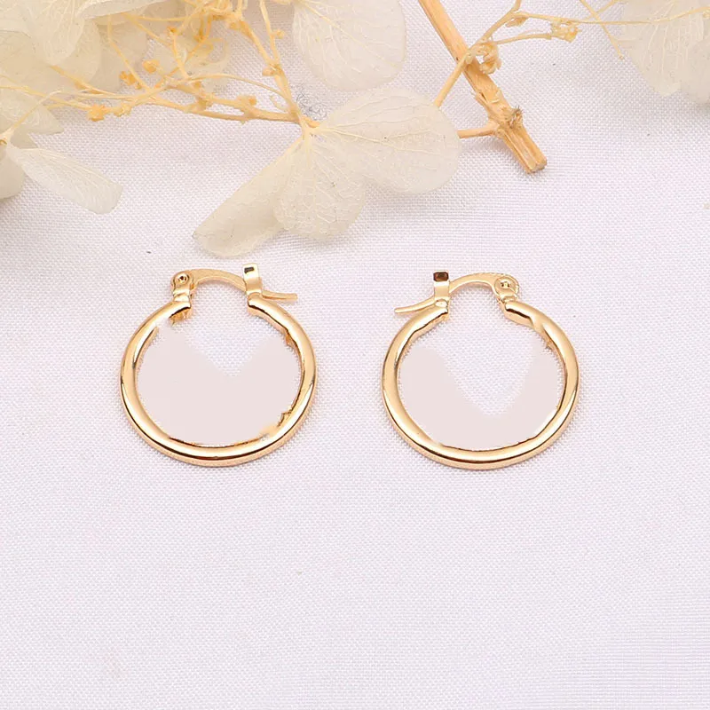 Brand Fashion Gold Hoop Earrings Chandelier for Lady Women Circle Earring Party Wedding Lovers Gift Engagement Jewelry for Bride