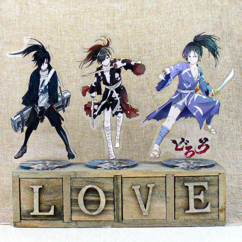 Anime Dodoro Action Figures Hyakkimaru Character Dodoro Acrylic Stand Models Plate Desk Decor Standing Sign Collection Fans Gift AA220318