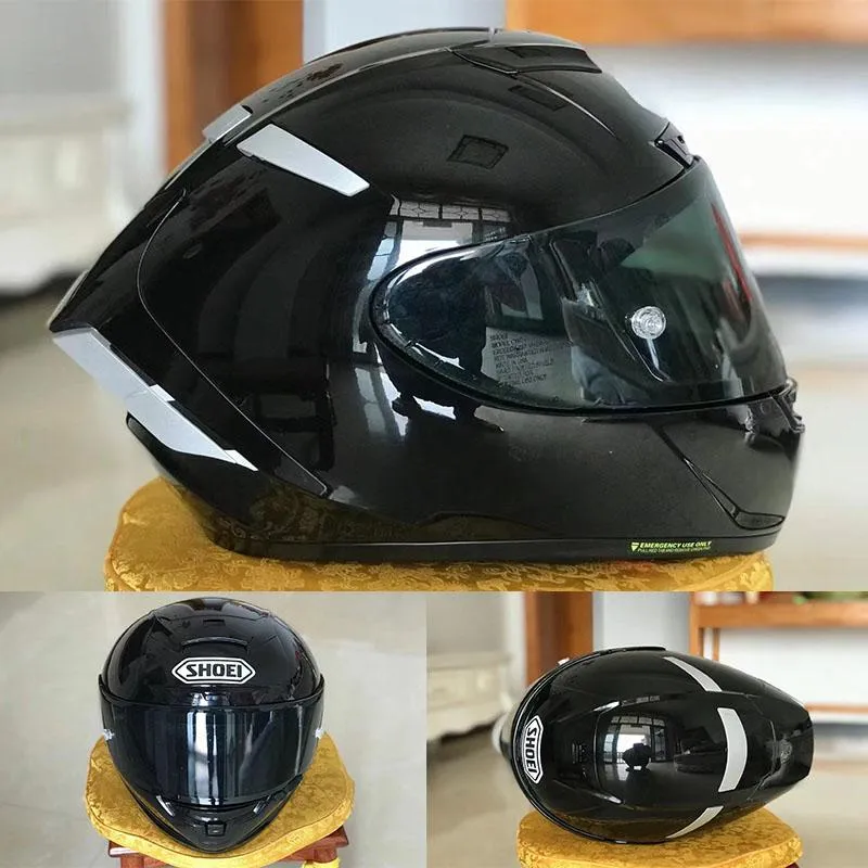 Мотоциклетные шлемы Полнолицевой гоночный шлем Casco De Motocicle SHOEI X14 X-Fourteen R1 Anniversary Edition Black CapaceteMotorcycle