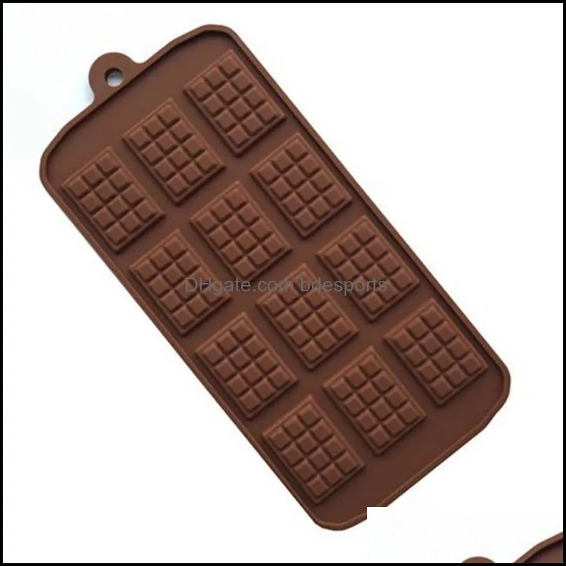 Silicone Mold 12 Even Chocolate Mold Fondant Molds DIY Candy Bar Mould Cake Decoration Tools Kitchen Baking Accessories